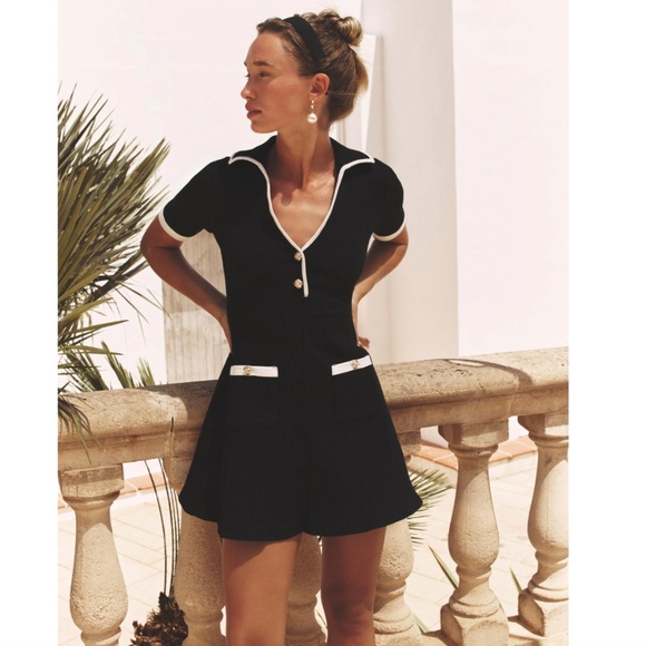 Zara RIBBED DRESS WITH METAL BUTTONS - Picture 1 of 2